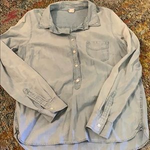 J crew half button up size L